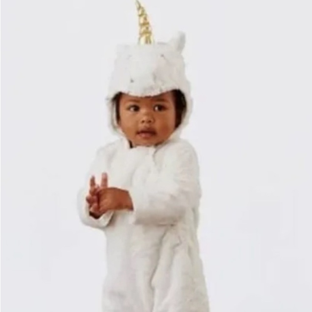 Pottery barn kids baby unicorn costume 0-6 months